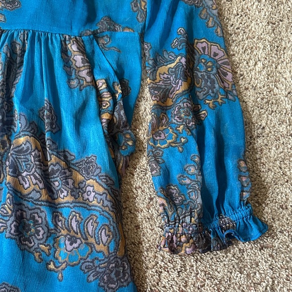 Free People Vibrant Blue Paisley dress - Picture 6 of 13